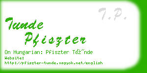 tunde pfiszter business card